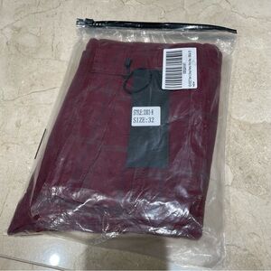 Burgundy Plaid Pants